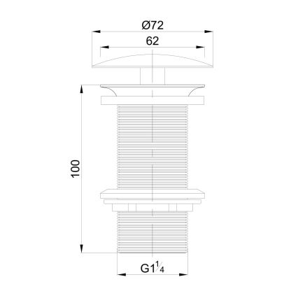 OMNIRES A82CR - Izlietnes noteka DRAIN d. 7,2 cm spīdīgi hromēts