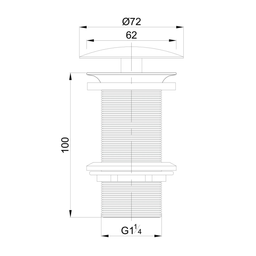 OMNIRES A82CR - Izlietnes noteka DRAIN d. 7,2 cm spīdīgi hromēts