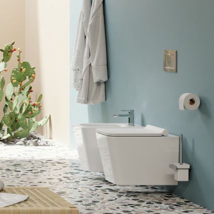 OMNIRES BOSTONMWBP - Karājamais WC BOSTON ar SoftClose sēdekli, keramika, spīdīgi balts