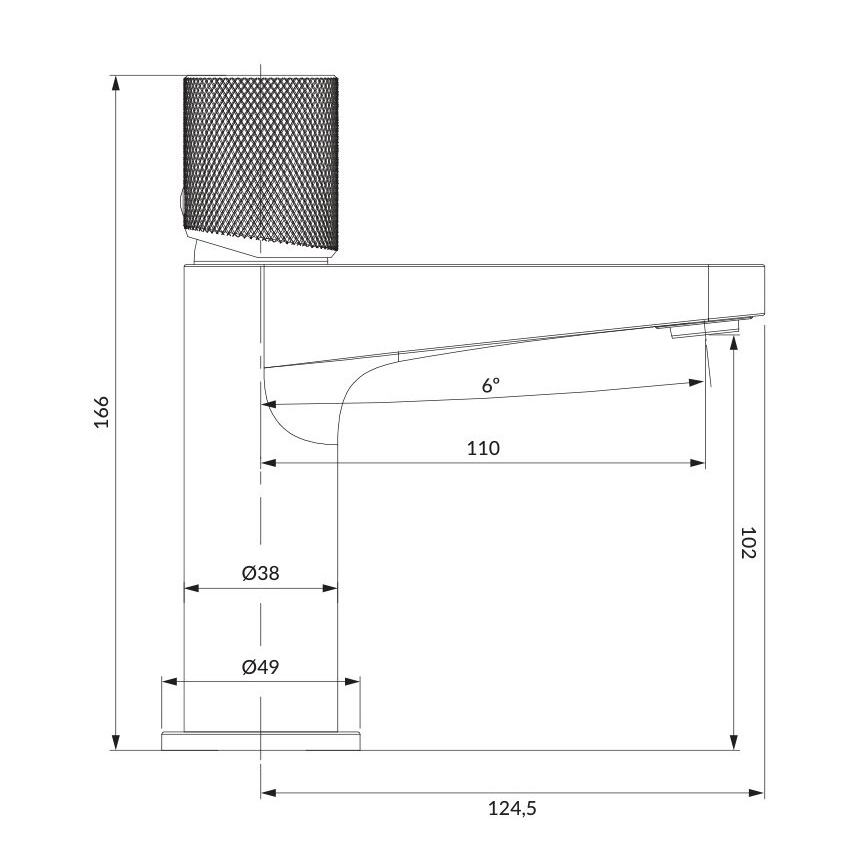 OMNIRES CT8010CPB - Izlietnes maisītājs CONTOUR 16,6 cm sukāta vara