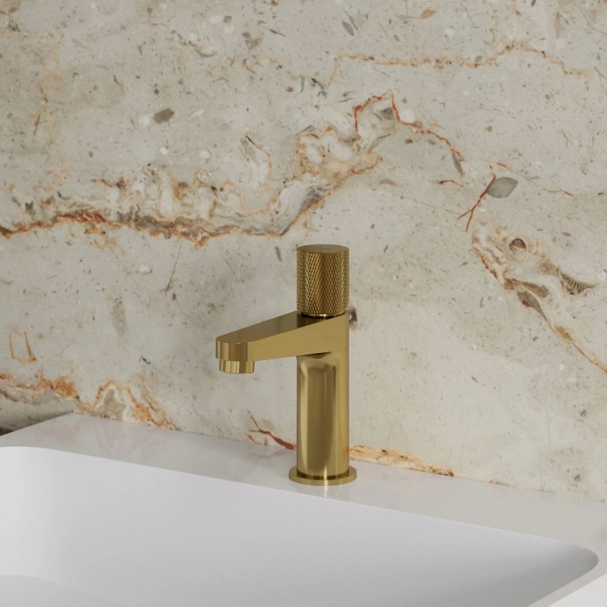 OMNIRES CT8010GLB - Izlietnes krāns CONTOUR 16,6 cm zeme zelta