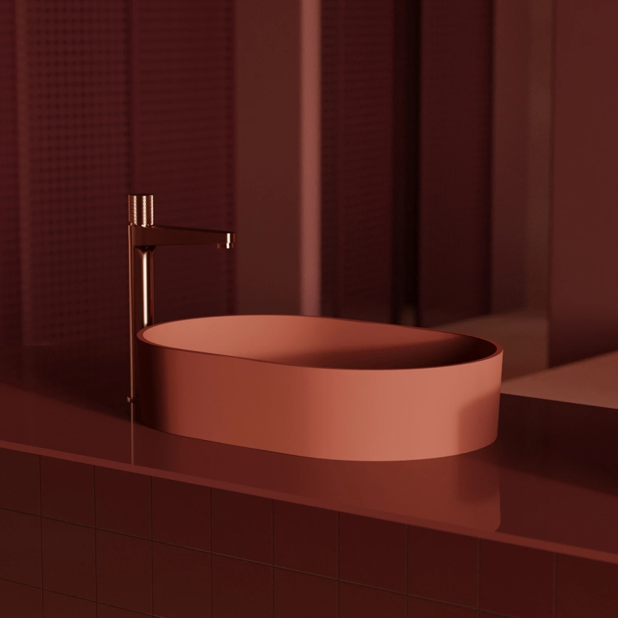 OMNIRES CT8012CPB - Izlietnes jaucējkrāns CONTOUR 31,2 cm birstēta vara