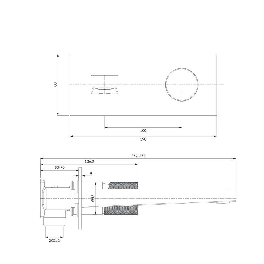 OMNIRES CT8015CR - Izlietnes krāns slēptai uzstādīšanai CONTOUR spīdīgi hromēts
