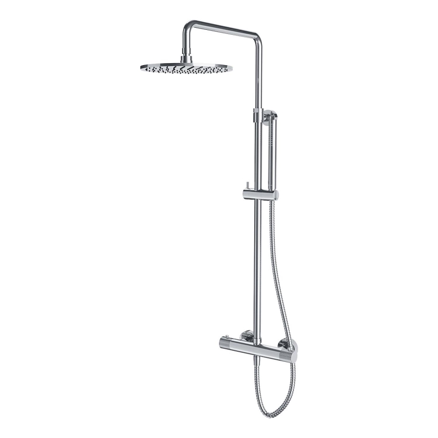 OMNIRES CT8044CR - Dušas komplekts ar termoregulācijas krānu CONTOUR spīdīgi hromēts