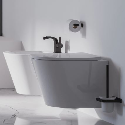 OMNIRES DA70510BL - Tualetes papīra turētājs DARLING daļēji matēts melna