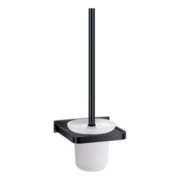 OMNIRES DA70620BL - Sienas WC birste DARLING pusmatēta melna