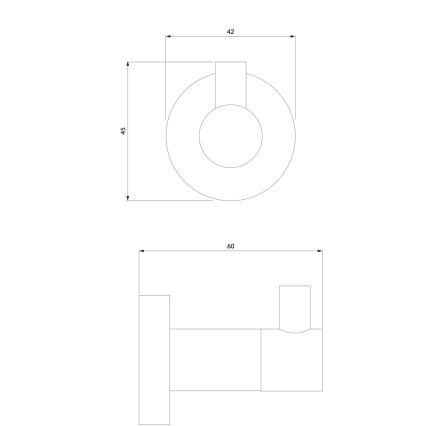 OMNIRES MP60110BL - Sienas āķis MODERN PROJECT matēts melna