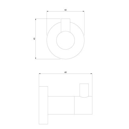 OMNIRES MP60110CR - Sienas āķis MODERN PROJECT spīdīgi hromēts
