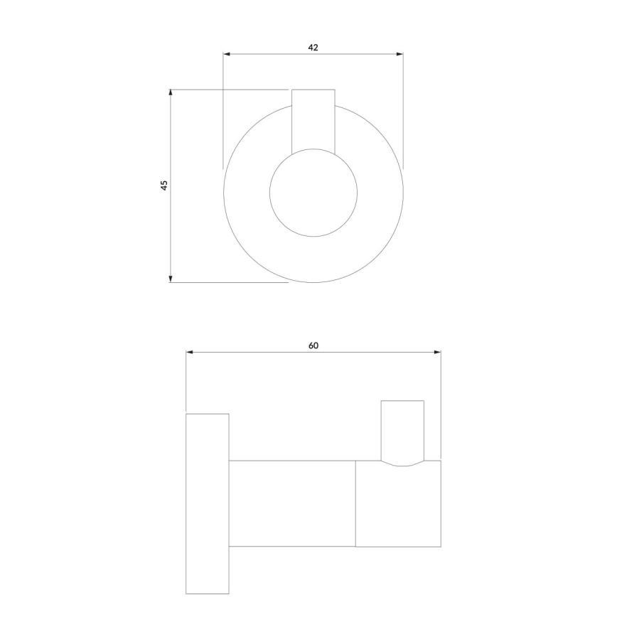 OMNIRES MP60110CR - Sienas āķis MODERN PROJECT spīdīgi hromēts