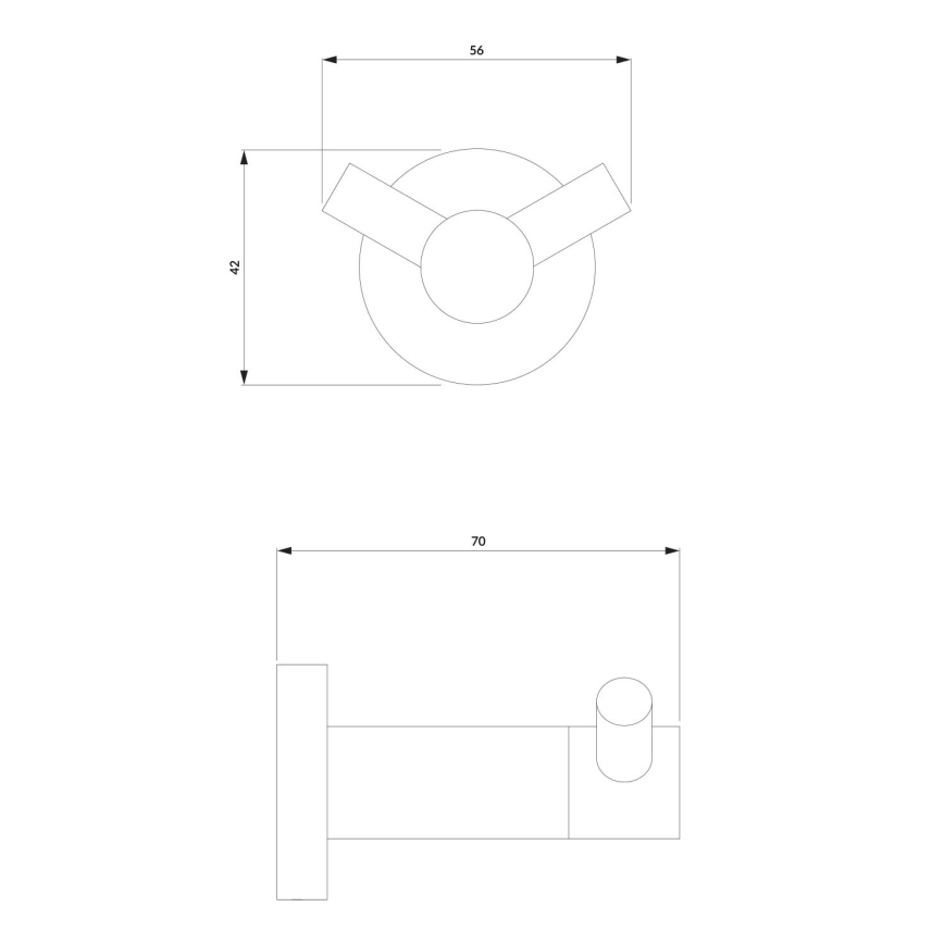 OMNIRES MP60120BL - Sienas āķis MODERN PROJECT matēts melna