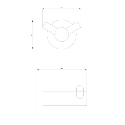 OMNIRES MP60120CR - Sienas āķis MODERN PROJECT spīdīgi hromēts