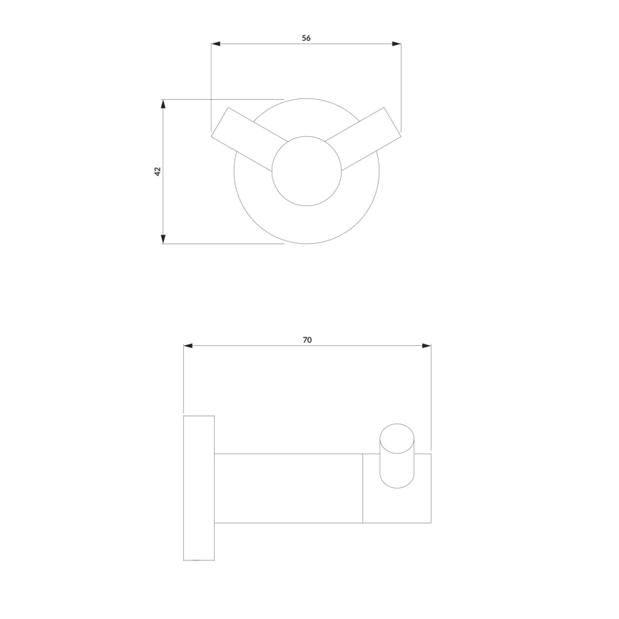OMNIRES MP60120CR - Sienas āķis MODERN PROJECT spīdīgi hromēts