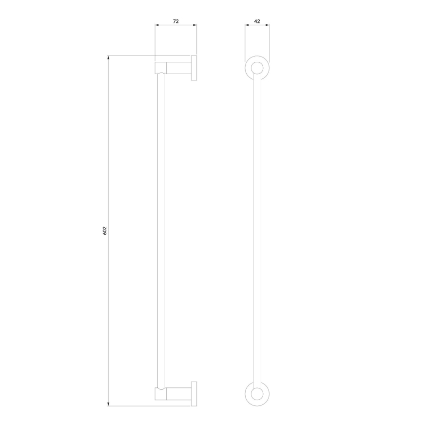 OMNIRES MP60216GR - Sienas dvieļu turētājs MODERN PROJECT 60 cm grafīta