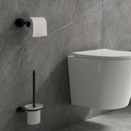 OMNIRES MP60510BL - Tualetes papīra turētājs MODERN PROJECT matēts melna