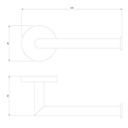 OMNIRES MP60510BL - Tualetes papīra turētājs MODERN PROJECT matēts melna