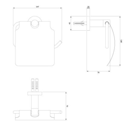 OMNIRES MP60520CR - Tualetes papīra turētājs MODERN PROJECT spīdīgi hromēts