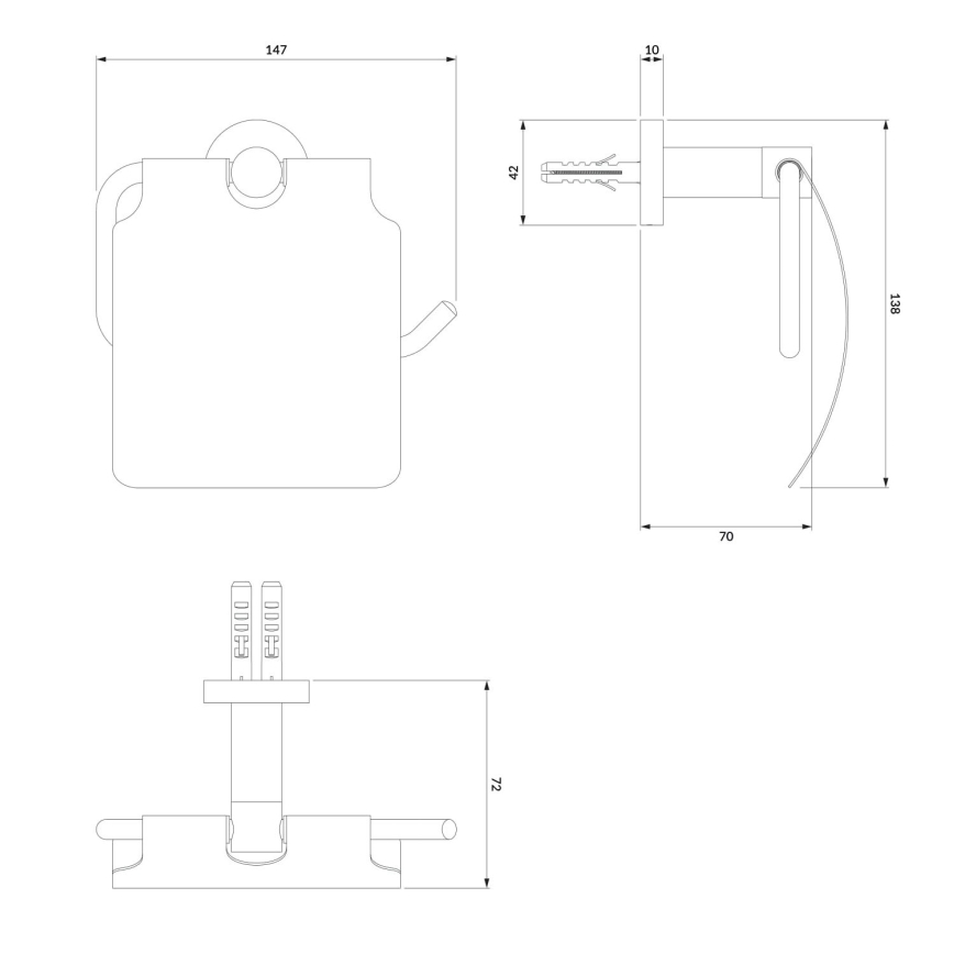 OMNIRES MP60520CR - Tualetes papīra turētājs MODERN PROJECT spīdīgi hromēts
