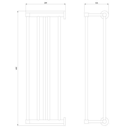 OMNIRES MP60920CR - Sienas dvieļu turētājs MODERN PROJECT 60 cm spīdīgi hromēts
