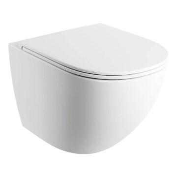 OMNIRES OTTAWAMWBM – Sienas piestiprināms OTTAWA WC pods ar SoftClose sēdekli, keramika, matēta balta