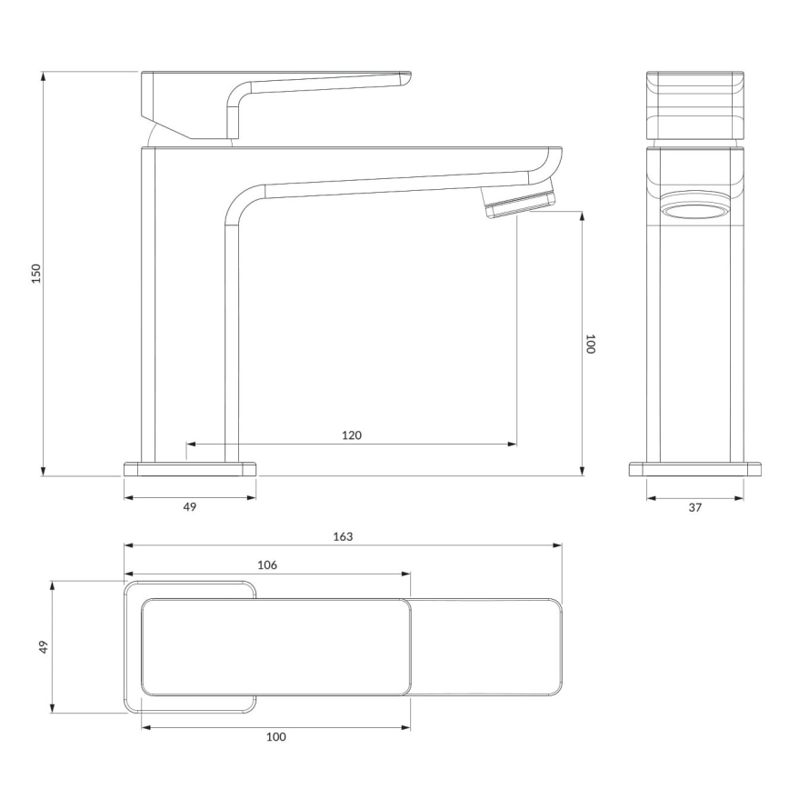 OMNIRES PM7410CR - Izlietnes krāns PARMA 15 cm spīdīgi hromēts