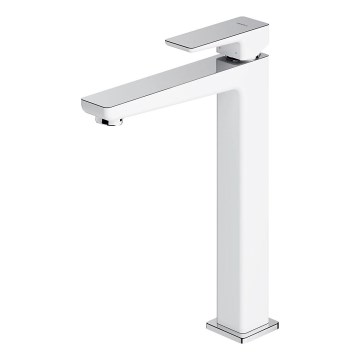 OMNIRES PM7412CRB - Izlietnes krāns PARMA 27,3 cm spīdīgi hromēts/balta
