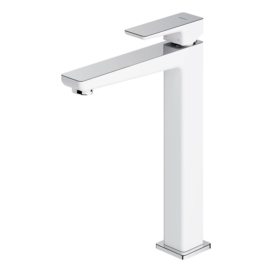 OMNIRES PM7412CRB - Izlietnes krāns PARMA 27,3 cm spīdīgi hromēts/balta