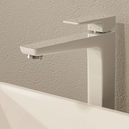 OMNIRES PM7412CRB - Izlietnes krāns PARMA 27,3 cm spīdīgi hromēts/balta