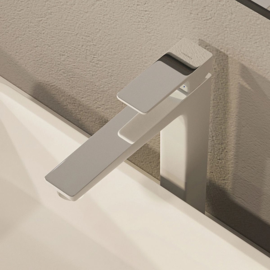 OMNIRES PM7412CRB - Izlietnes krāns PARMA 27,3 cm spīdīgi hromēts/balta