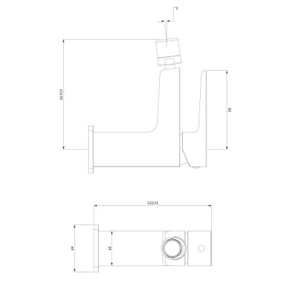 OMNIRES PM7420BL - Bidē krāns PARMA 12,25 cm matēts melna