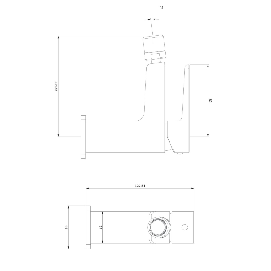 OMNIRES PM7420BL - Bidē krāns PARMA 12,25 cm matēts melna
