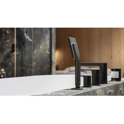 OMNIRES PM7432BL - Vannas ūdens krāns 4 caurumi PARMA matēts melna