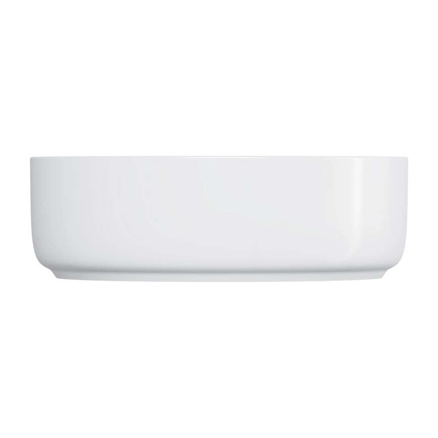 OMNIRES TULSA355BP - Virsmas uzstādāma izlietne TULSA Ø 36 cm keramika/glancēta balta