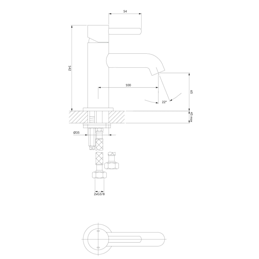 OMNIRES Y1210CR - Izlietnes krāns Y 14,2 cm spīdīgi hromēts