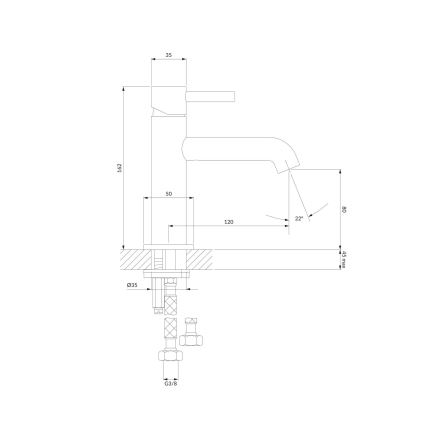 OMNIRES Y1210NCR - Izlietnes krāns Y 16,2 cm spīdīgi hromēts
