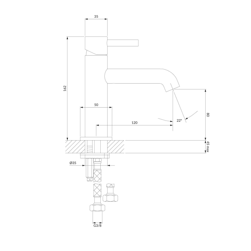 OMNIRES Y1210NGL - Izlietnes krāns Y 16,2 cm spīdīgi zeltaina