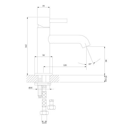 OMNIRES Y1210NGLB - Izlietnes jaucējkrāns Y 16,2 cm birstēta zelta apdare