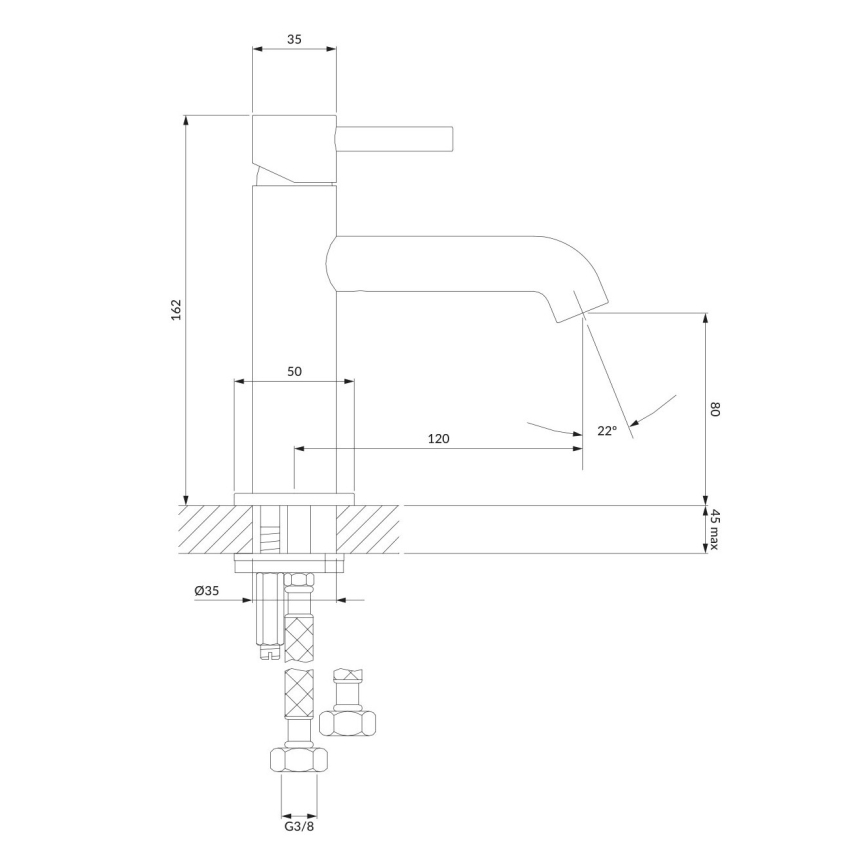 OMNIRES Y1210NGLB - Izlietnes jaucējkrāns Y 16,2 cm birstēta zelta apdare