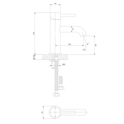 OMNIRES Y1210STCR - Izlietnes krāns Y 17,8 cm spīdīgi hromēts