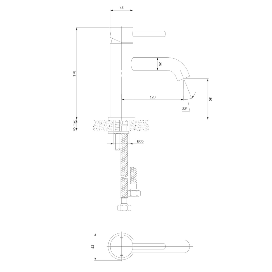 OMNIRES Y1210STCR - Izlietnes krāns Y 17,8 cm spīdīgi hromēts