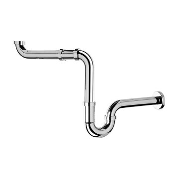 Omp tea - izlietnes sifons spīdīgā hroma apdarē