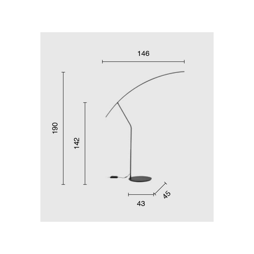 Ondaluce - Dimējama LED grīdas lampa FOLAGA LED/30W/230V melna
