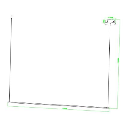 Ondaluce - dimējama LED lustra uz troses GENIUS LED/28W/230V, melna