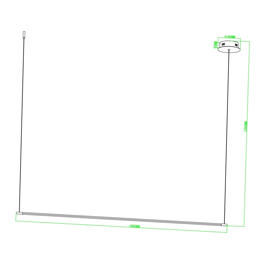 Ondaluce - dimējama LED lustra uz troses GENIUS LED/28W/230V, melna