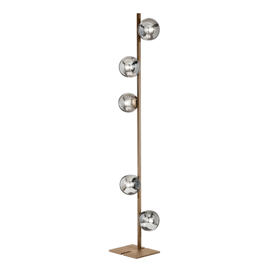 Ondaluce - Grīdas lampa MONILE 5xE14/10W/230V 170 cm zelta/balta
