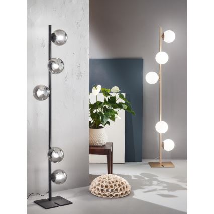 Ondaluce - Grīdas lampa MONILE 5xE14/10W/230V 170 cm zelta/balta