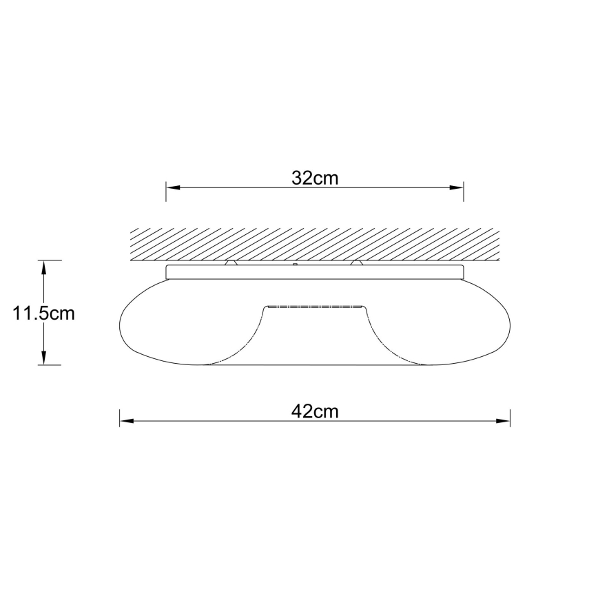 Ondaluce - Griestu gaismeklis DODI 3xE27/15W/230V, Ø 42 cm, balts