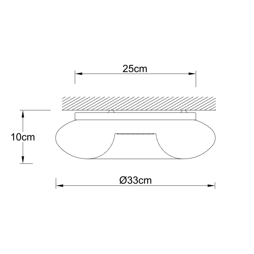 Ondaluce - griestu lampa DODI 2xE27/15W/230V Ø 33 cm, balta