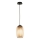 Ondaluce - karājošā lampa uz vada BONNIE 1xE27/15W/230V Ø 15 cm melna/dūmakaini bēša