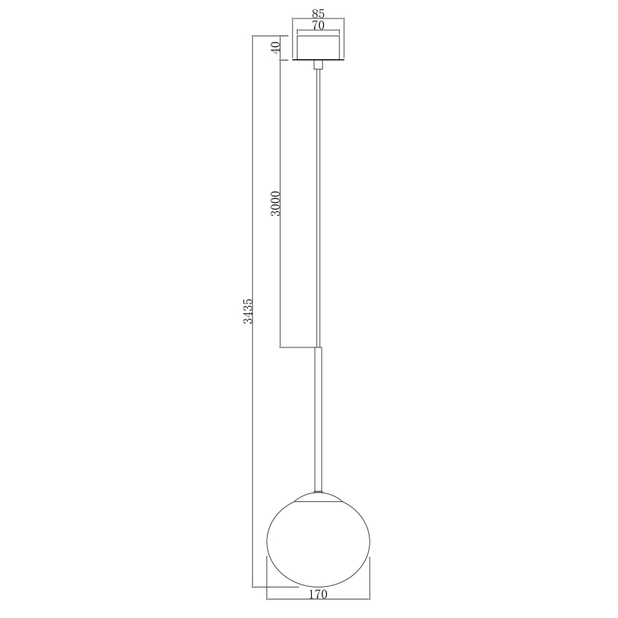 Ondaluce - Karājoša lustra ar kabeli JEWEL 1xE14/10W/230V Ø 17 cm melna/dūmaina melna