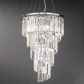 Ondaluce - Kristāla lustra uz kabeļa ALEXANDER 10xE14/10W/230V Ø 50 cm spīdīgs hroms
